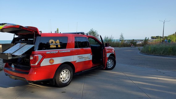 Evanston Fire lake rescue