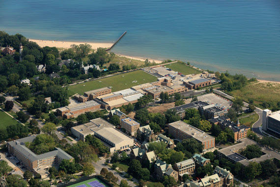 Aerial view of the water plant