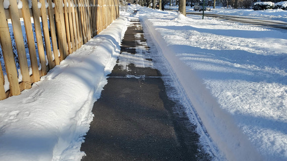 Shoveled sidewalk
