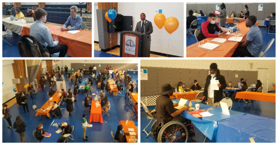 Mayor's Summer Youth Employment Program job fair collage