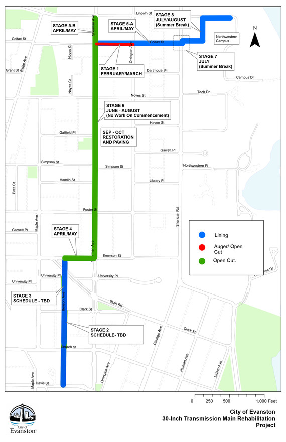 30-inch water transmission main project map