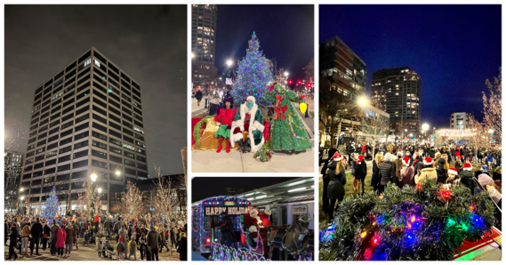 Holiday events and tree lighting collage