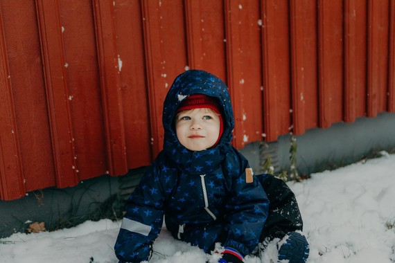 baby in snow