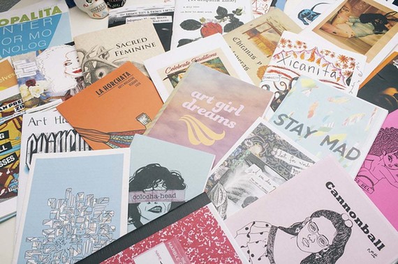 A collection of colorful zines.