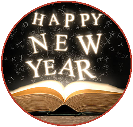 Happy New Year with book