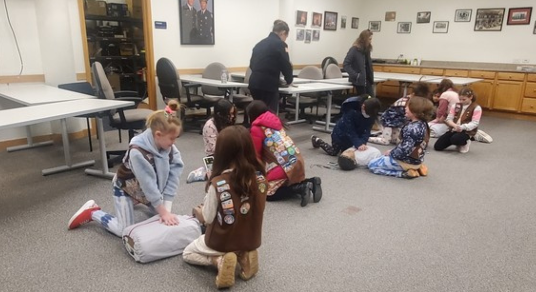 Girl Scouts CPR training