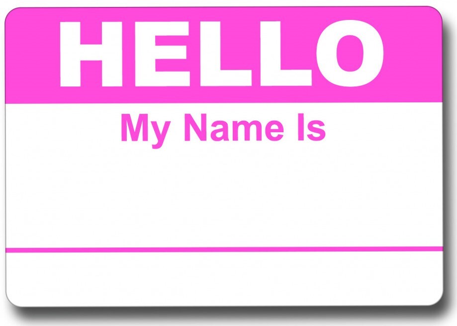 name tag