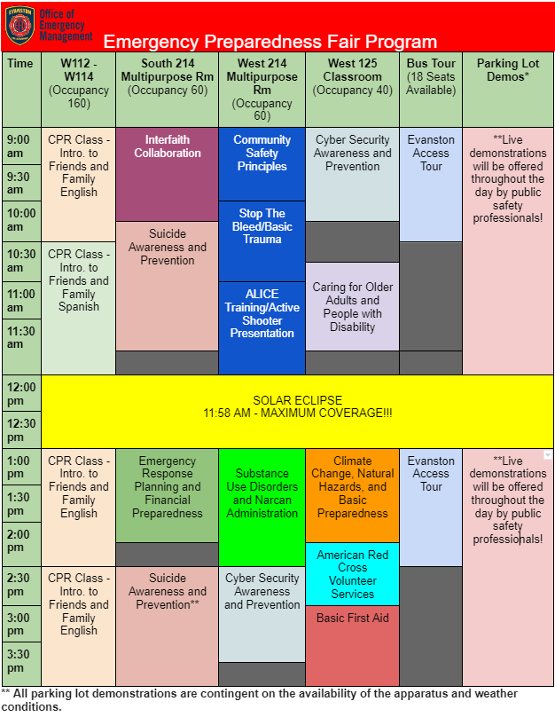 2023 Emergency Preparedness Fair (updated calendar)