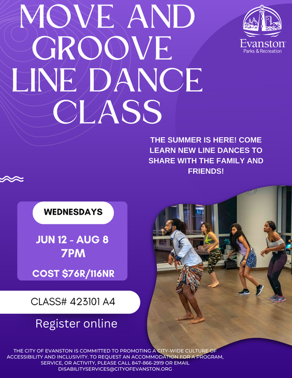 Line dancing class poster
