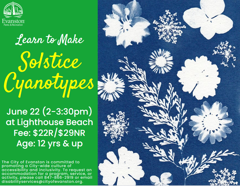 Solstice Cyanotypes Class poster