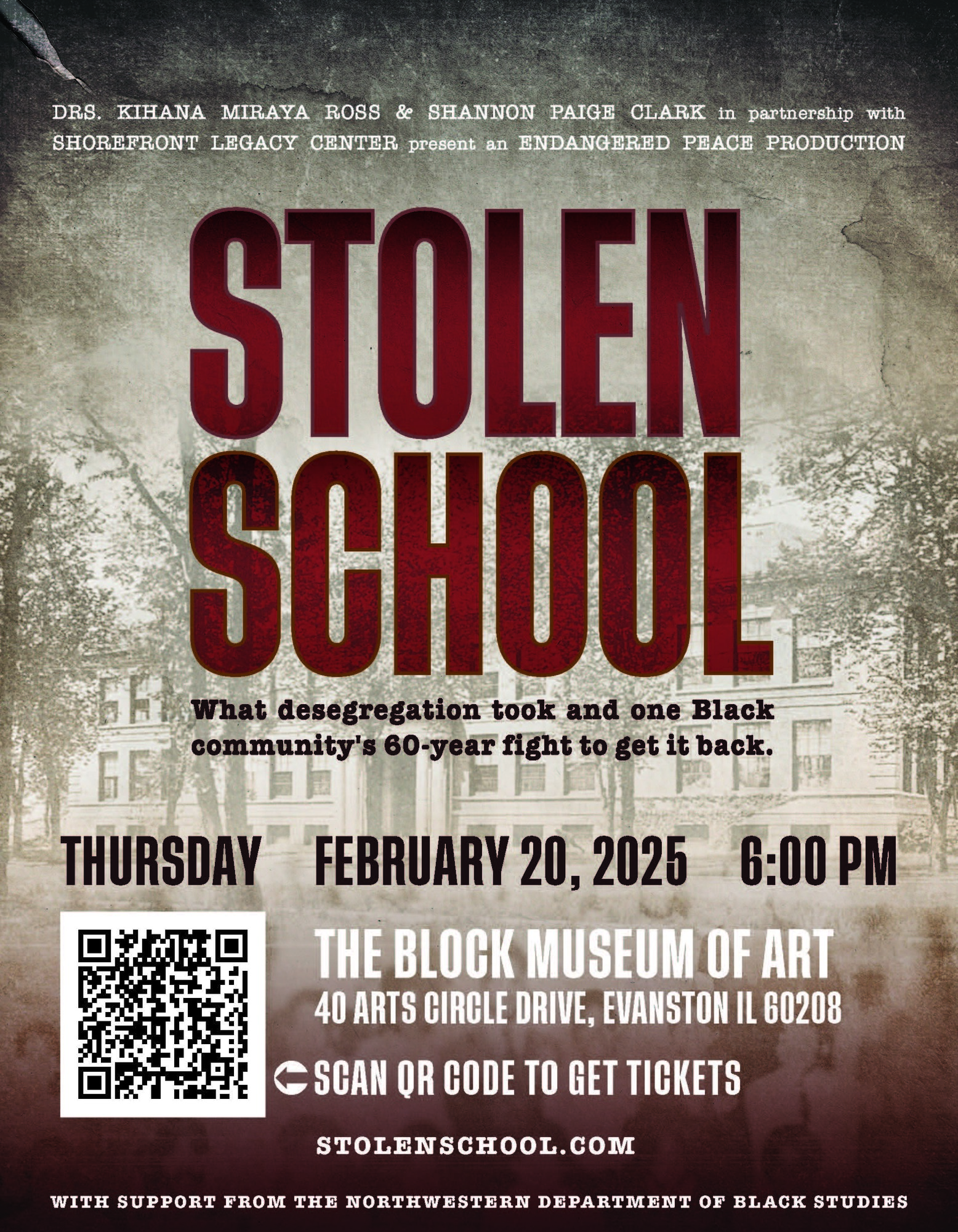 Stolen School Event Flyer