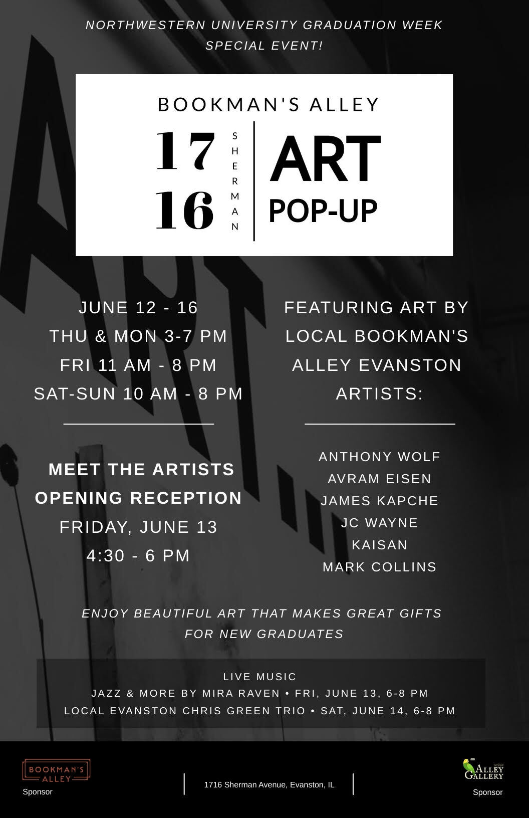 Bookman's Alley Art Pop-Up & Music