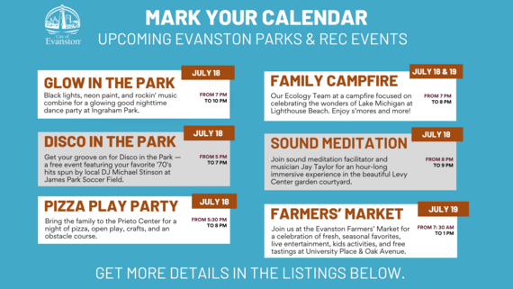 July 18 weekly schedule