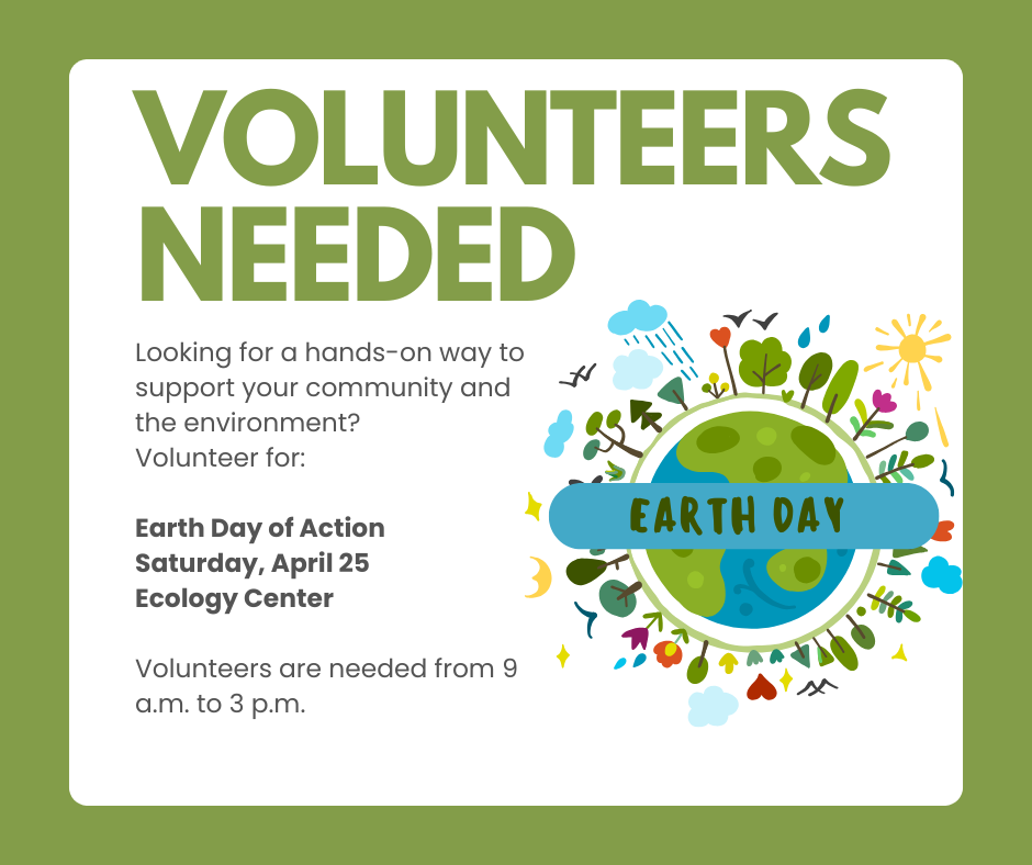 earth day of action call for volunteers flyer