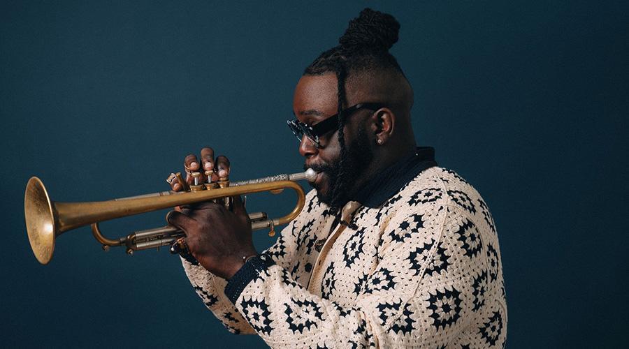 Man playing a trumpet