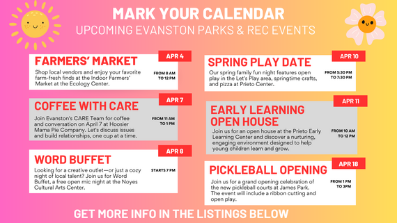 april 3 2026 weekly Park schedule