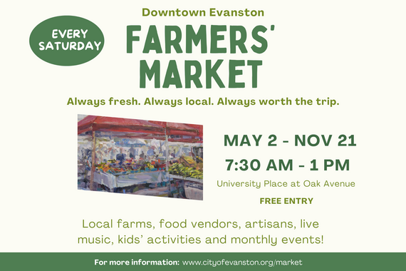 downtown Evanston Farmers' Market flyer