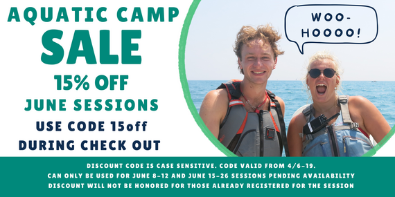 aquatics camp sale flyer