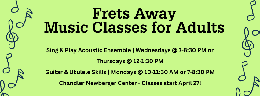 frets away music class flyer