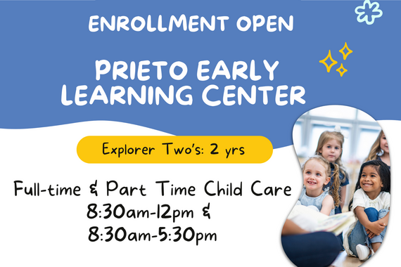 enrollment flyer for prieto early learning center