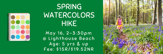 spring watercolor hike