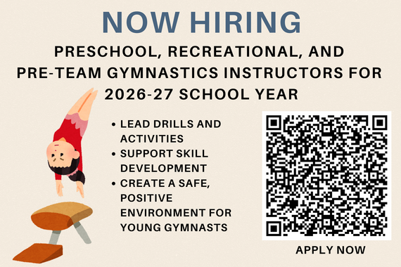 gymnastics hiring flyer