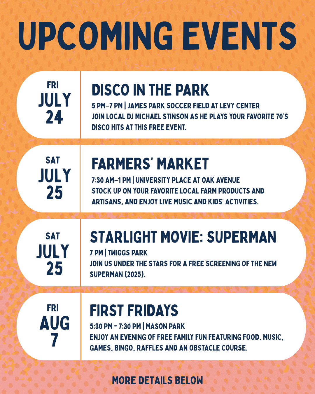 July 24-aug 7 upcoming events