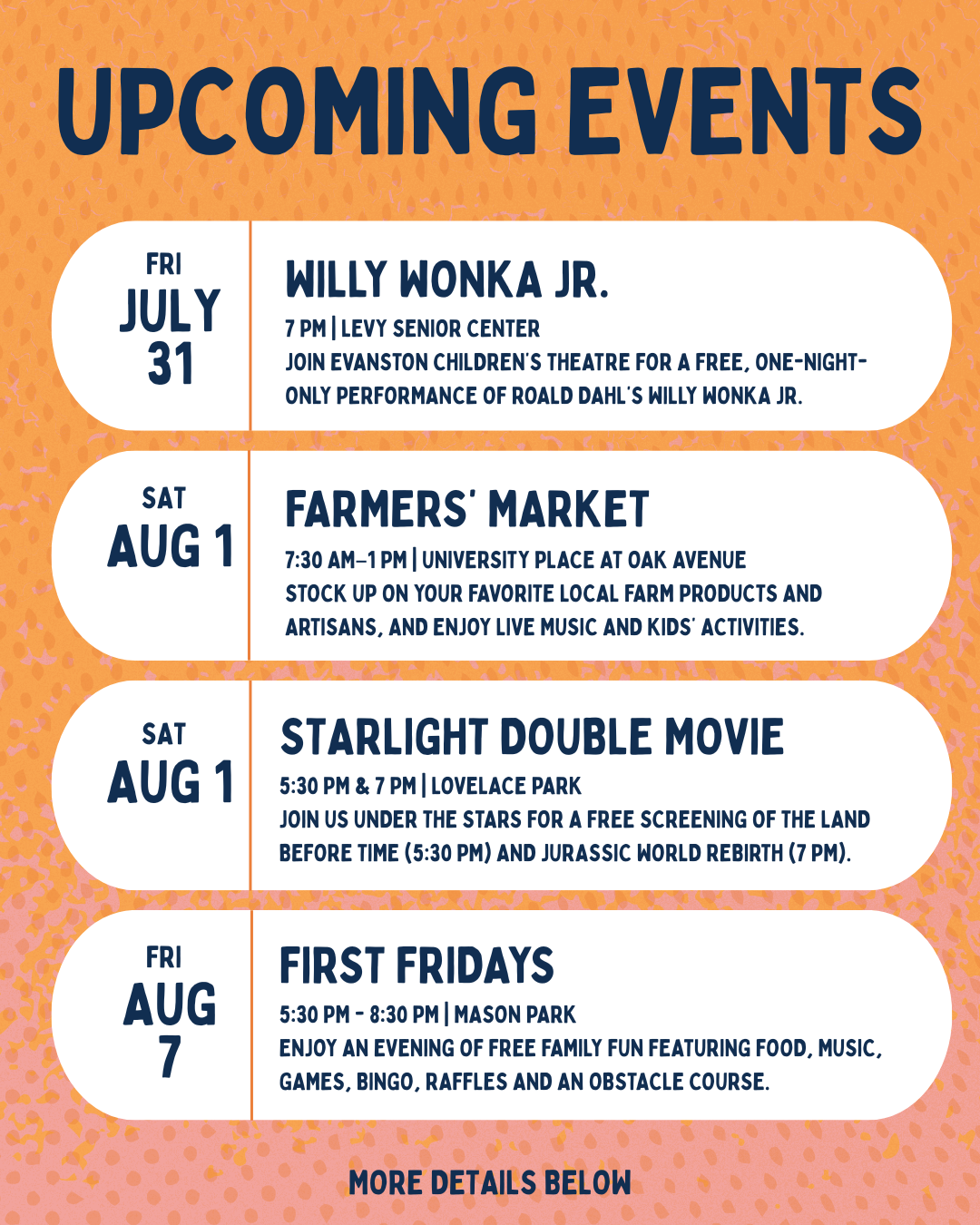 7-31 upcoming events