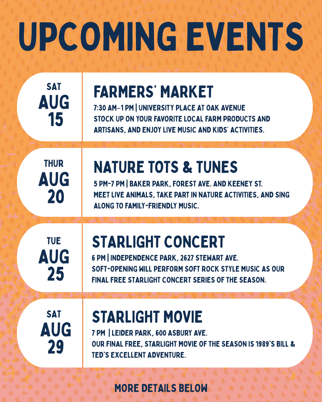 Aug 14 2026 upcoming events