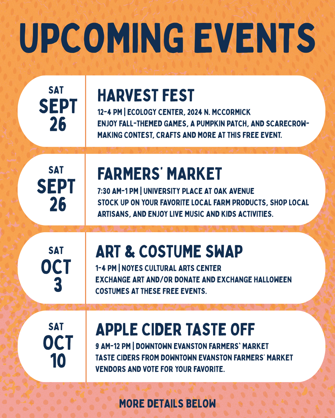 sept 25 26 upcoming events