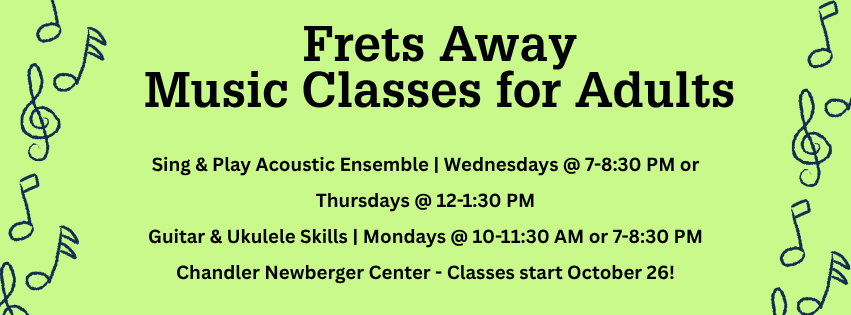 frets away
