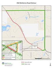 Old McHenry Road detour map