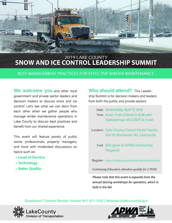 Snow and Ice Leadership Summit, April 17