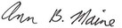 Ann Maine signature
