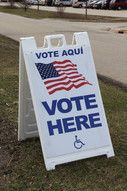 Vote Here Sign