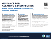 Cleaning and Disinfecting Guidance CDC