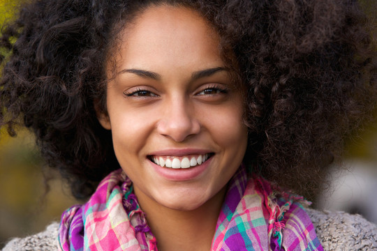 Woman smiling