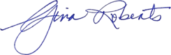 Gina Roberts Signature