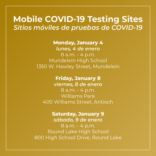 Mobile COVID-19 Testing SItes - January