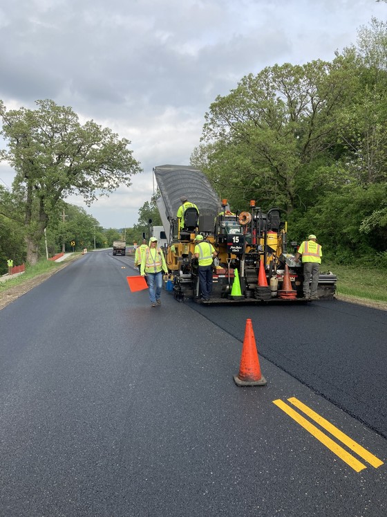 Paving on Grass Lake Road