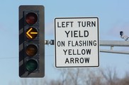 yellow flashing arrow