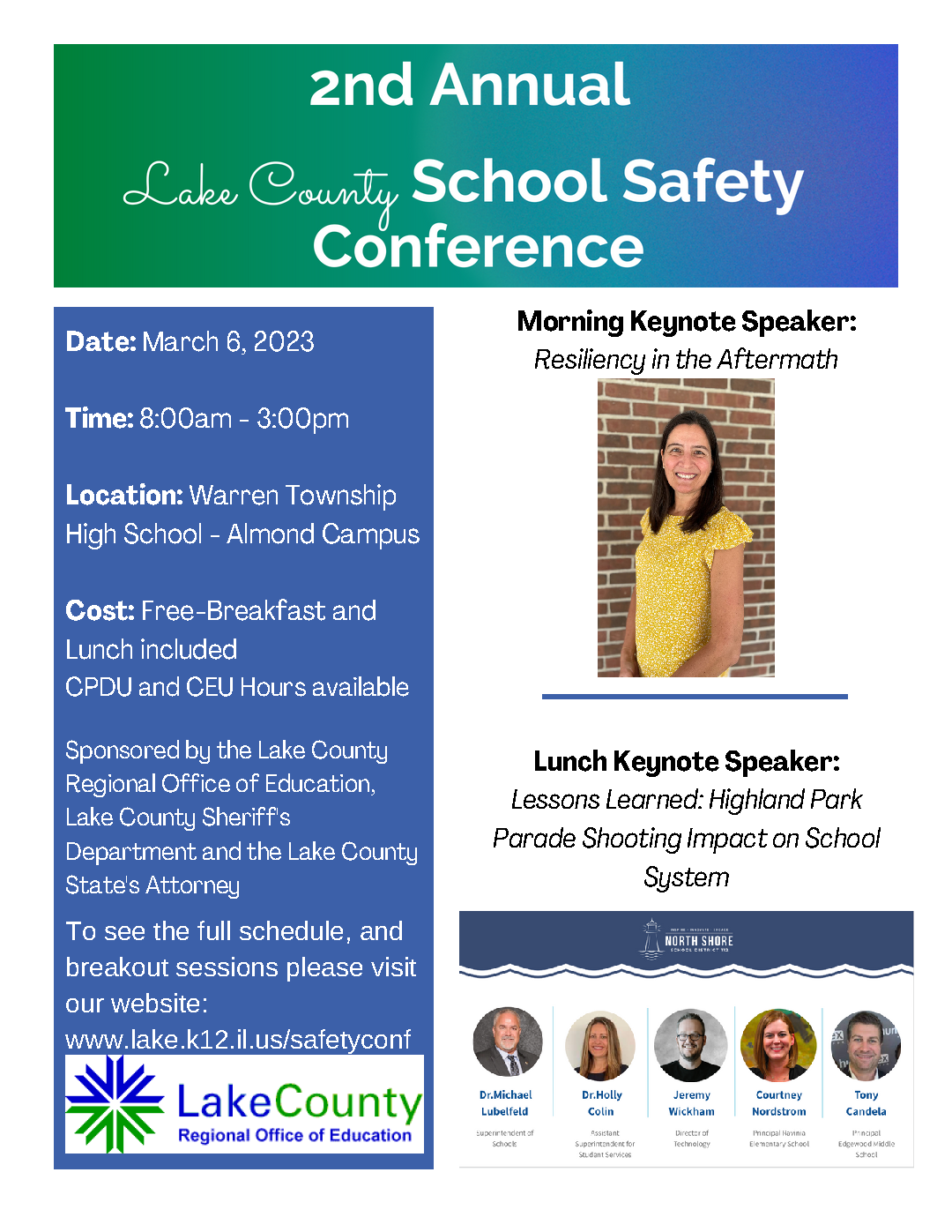 Lake County School Safety Conference flyer