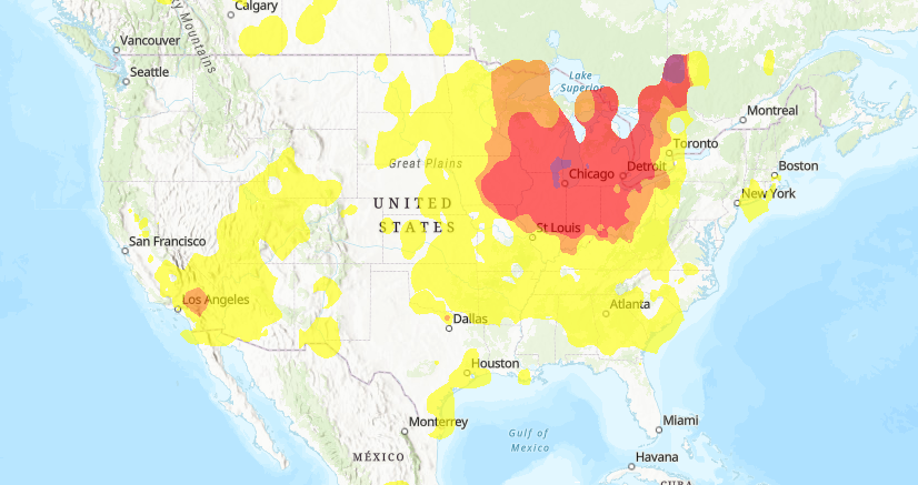 Map of Air Quality on June 27, 2023