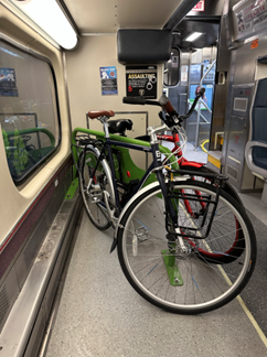 bicycle on train