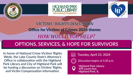 Highland Park Library Victims' Rights Discussion