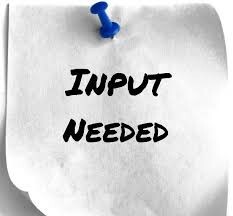 input needed