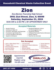 SWALCO Zion Benton HS HCW Mobile Event Sept 21 Event Flyer 2024