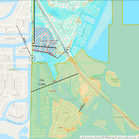 Updated Flood Risk Map Area for Nippersink Creek Watershed Property Owners 