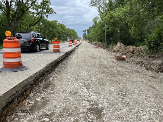 Ela at Long Grove Road under construction