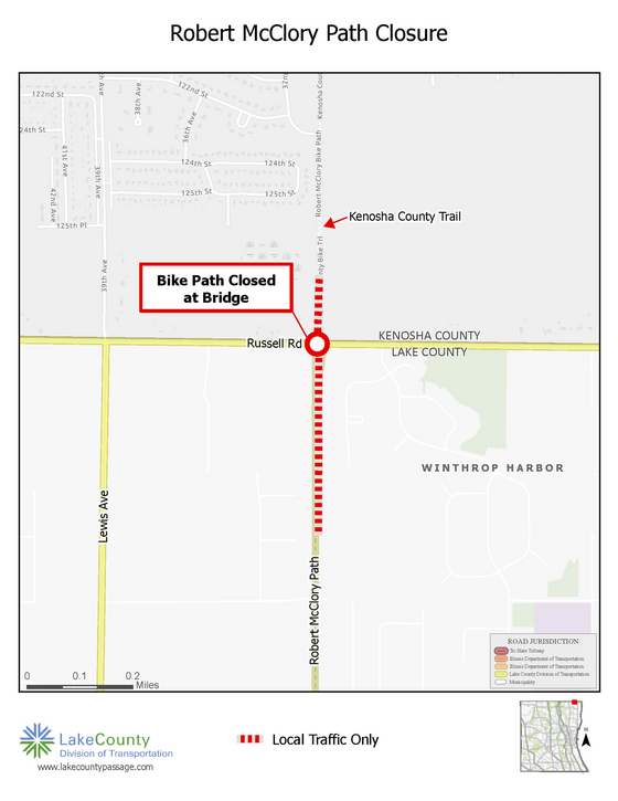 Robert McClory Bike Path Bridge Closure